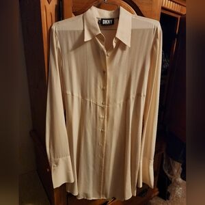 DKNY silk shirtdress
